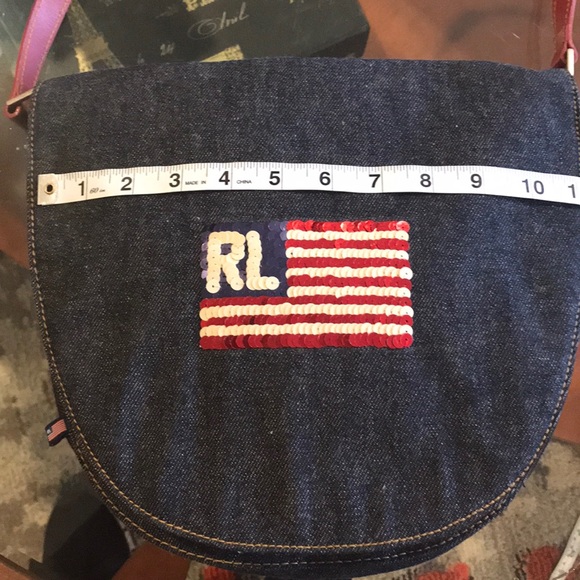 POLO JEANS CO. RALPH LAUREN SEQUIN DENIM PURSE - Picture 8 of 8